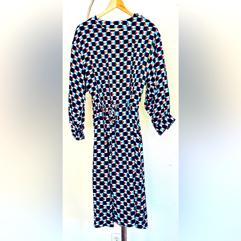 NO. 6 STORE ‘M.C. Escher’ 100% Silk Dress
